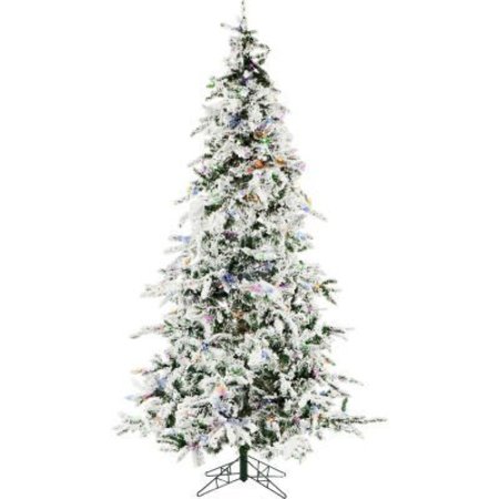 ALMO FULFILLMENT SERVICES LLC Christmas Time Artificial Christmas Tree - 7.5 Ft. White Pine Multi-Color/Clear LED Lights CT-WP075-ML